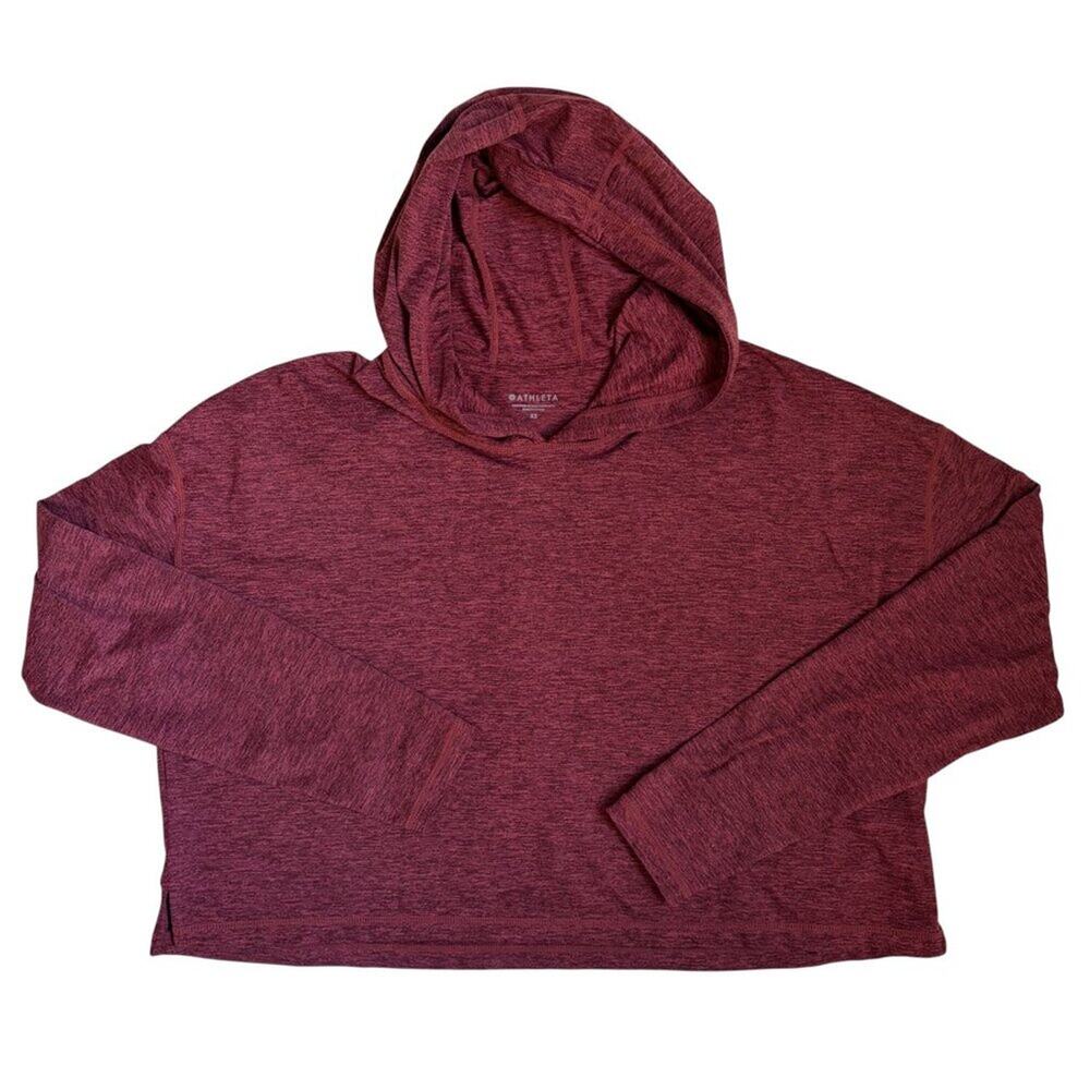Athleta Uptempo Short Hoodie (Maroon) - Size Extra Small
